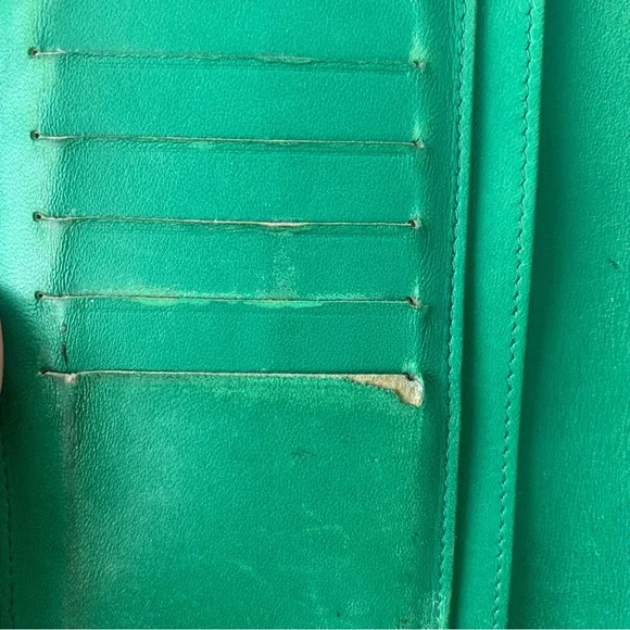 Chanel Green Perforated Quilted Wallet - Picture 6 of 12